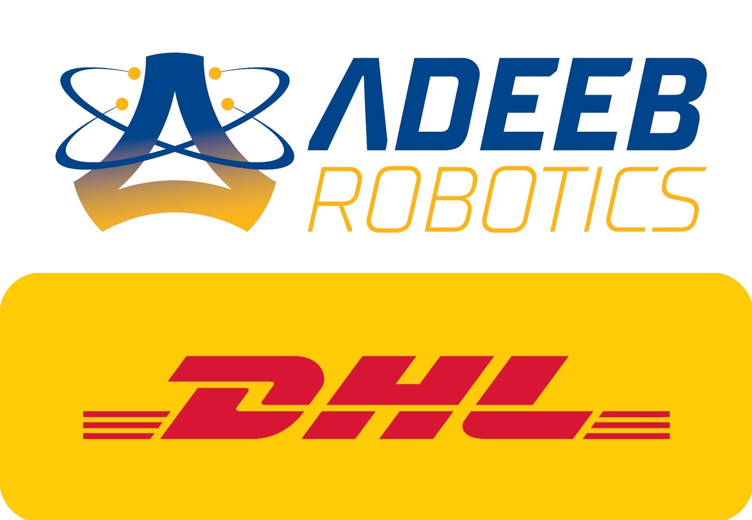 Adeeb Robotics and DHL logos